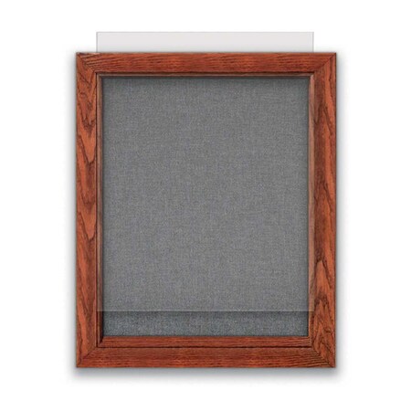 United Visual Products Indoor Enclosed Combo Board, 72"x36", Gold Frame/Grey & Cork UVCB7236G-GREY-CORK